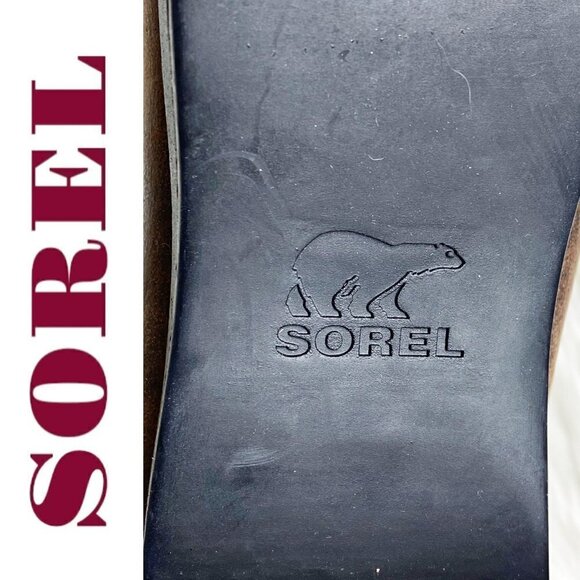 SOREL Blake Leather Waterproof Chelsea Heeled Bootie Brown, Size 11 - Picture 12 of 14